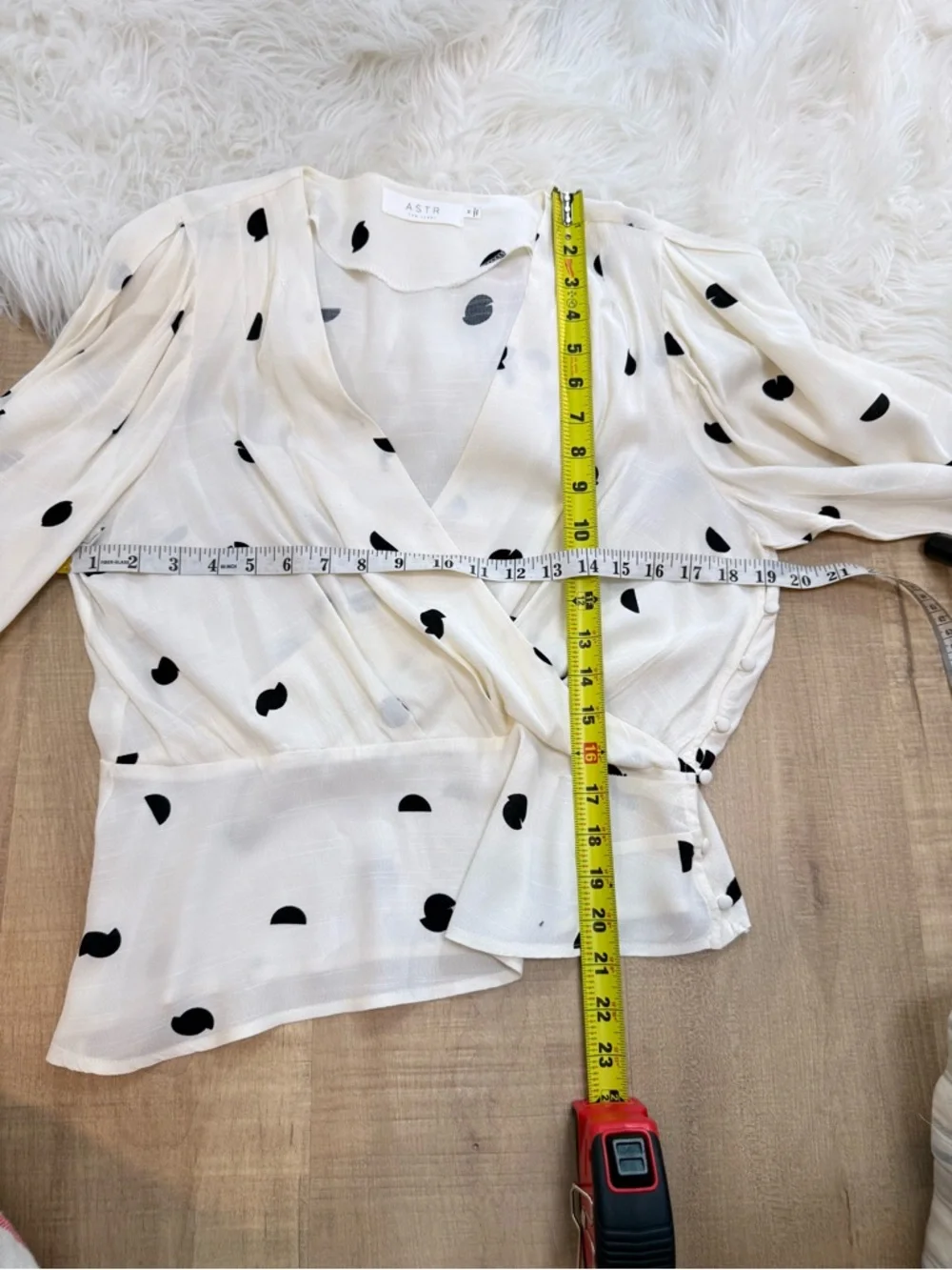 ASTR the Label Abstract Surplice Blouse - Medium Whimsigoth / Office‎ Siren
